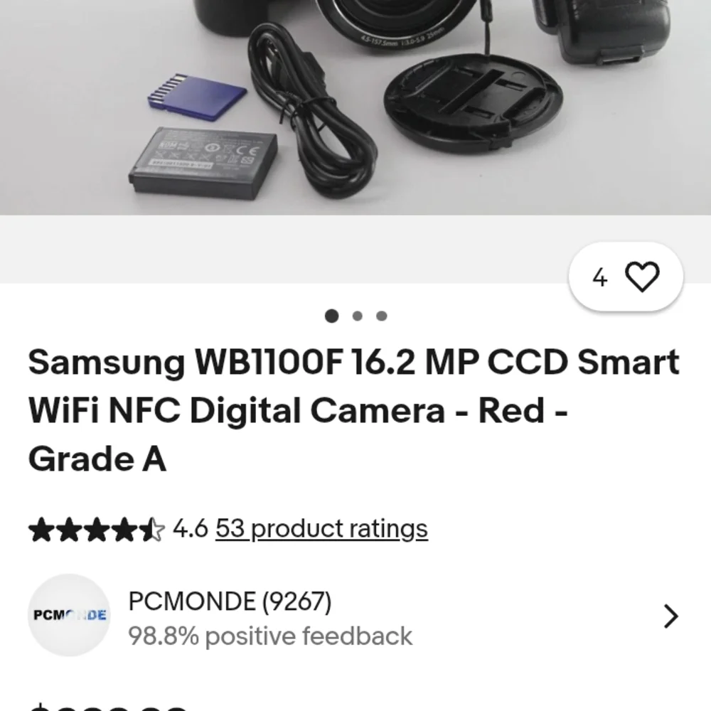 Samsung Red Digital Camera